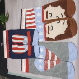 Patriotic Red white and blue Socks